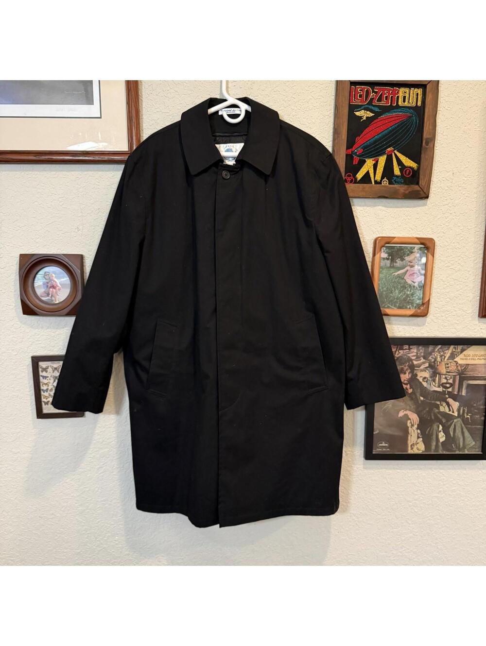 Murphy & Hartelius RARE Pilot Coat 40R Black Zip-In Liner Thinsulate Retail $265